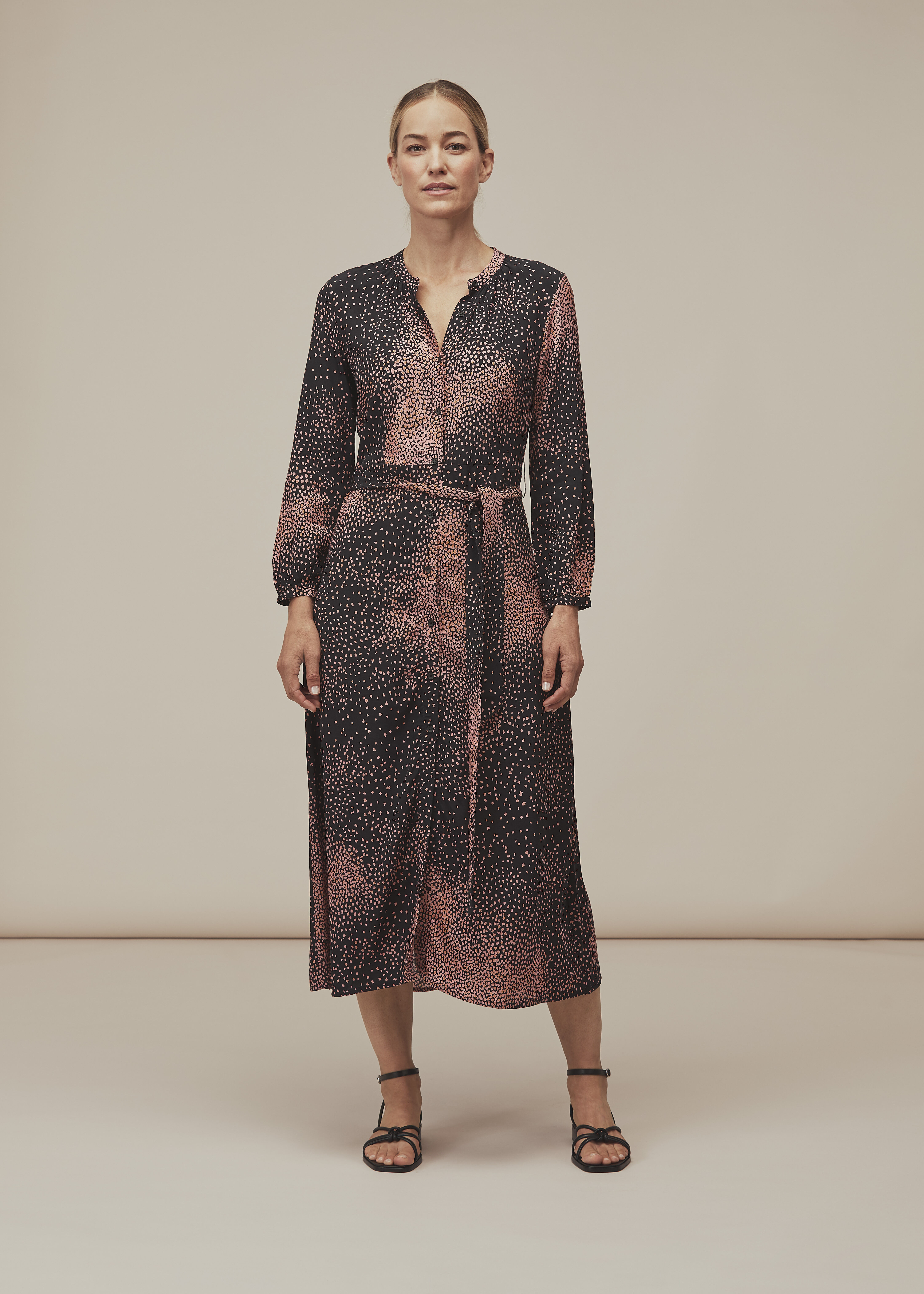 Whistles deco floral print shirt dress shop