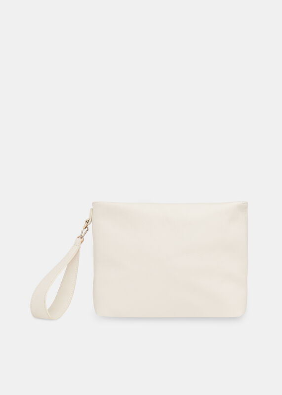 Ivory Avah Zip Top Clutch