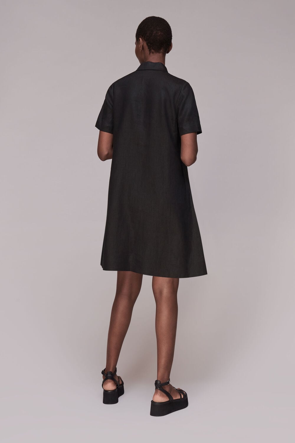 Zip Front Linen Dress