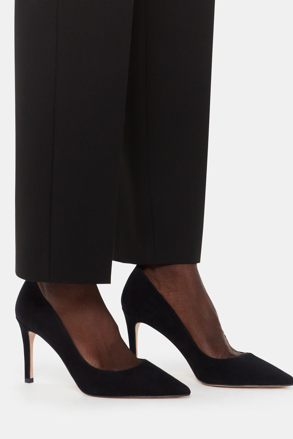 Black Corie Suede Heeled Pump