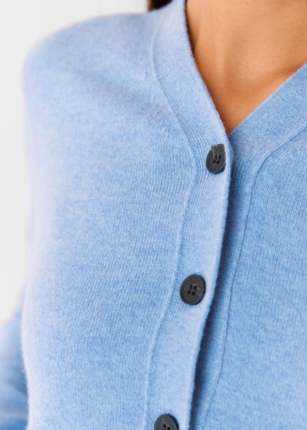Button Front V Neck Cardigan