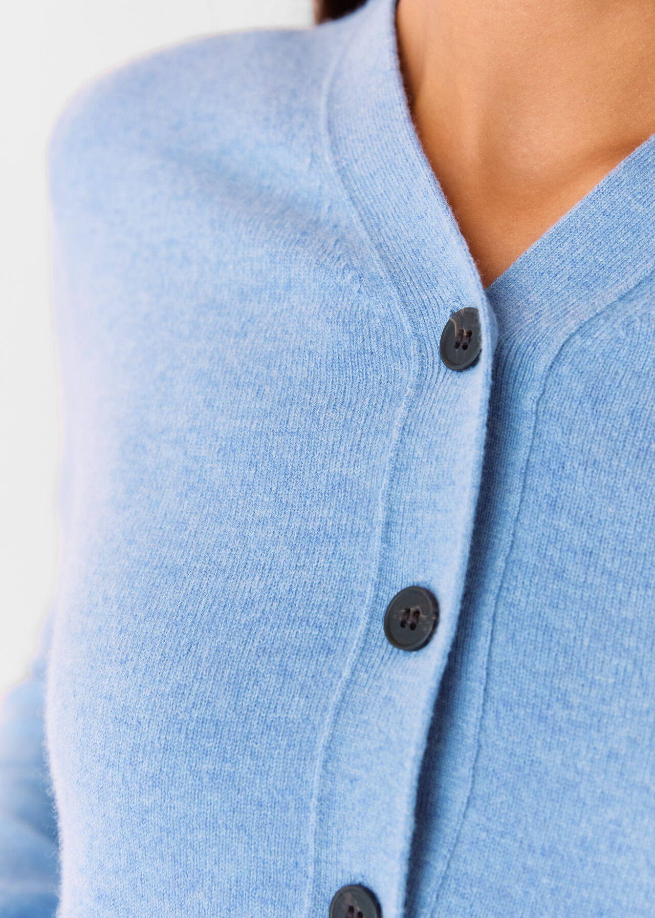 Button Front V Neck Cardigan