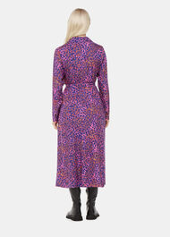 Petite Mottled Leopard Midi Dress