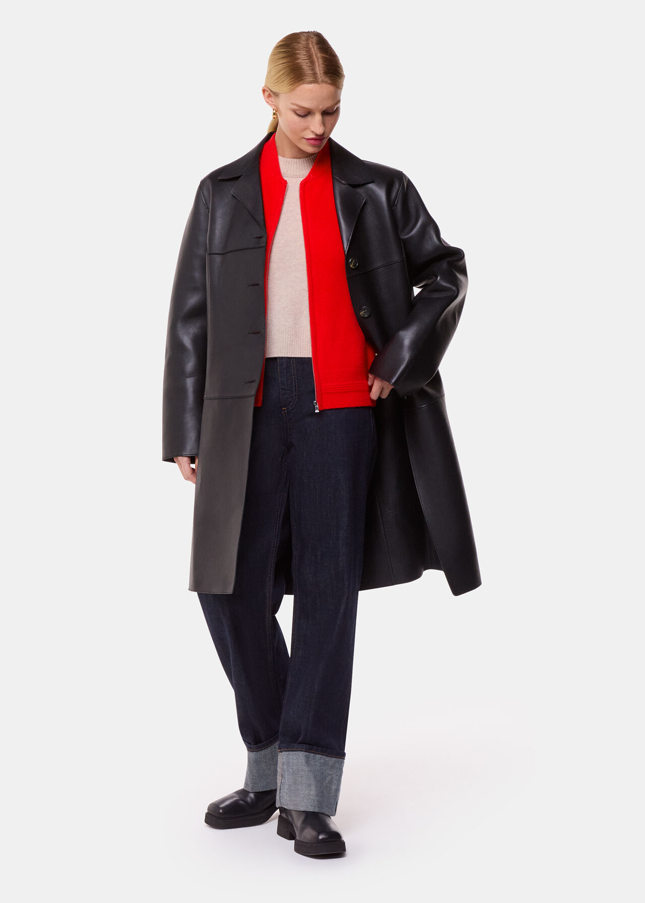 Zip Front Bomber Knit