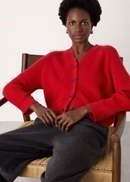 Petite V Neck Cotton Cardigan