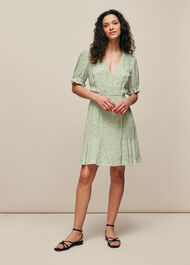 English Garden Wrap Dress Green/Multi