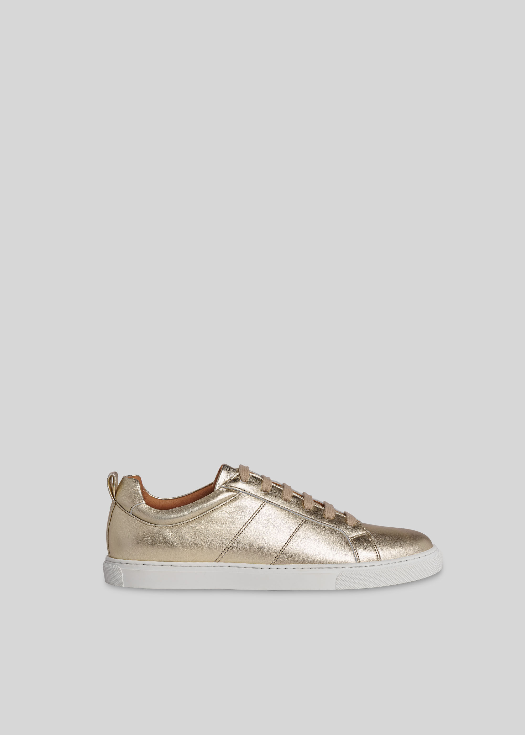 Gold Koki Lace Up Trainer | WHISTLES 
