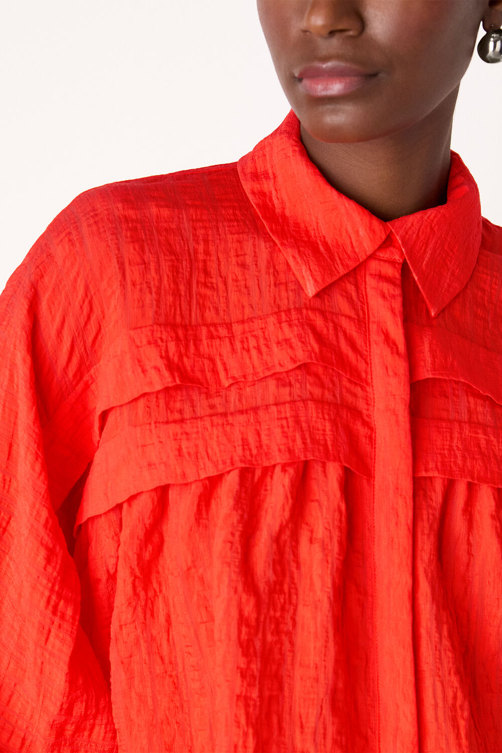 Textured Frill Detail Blouse