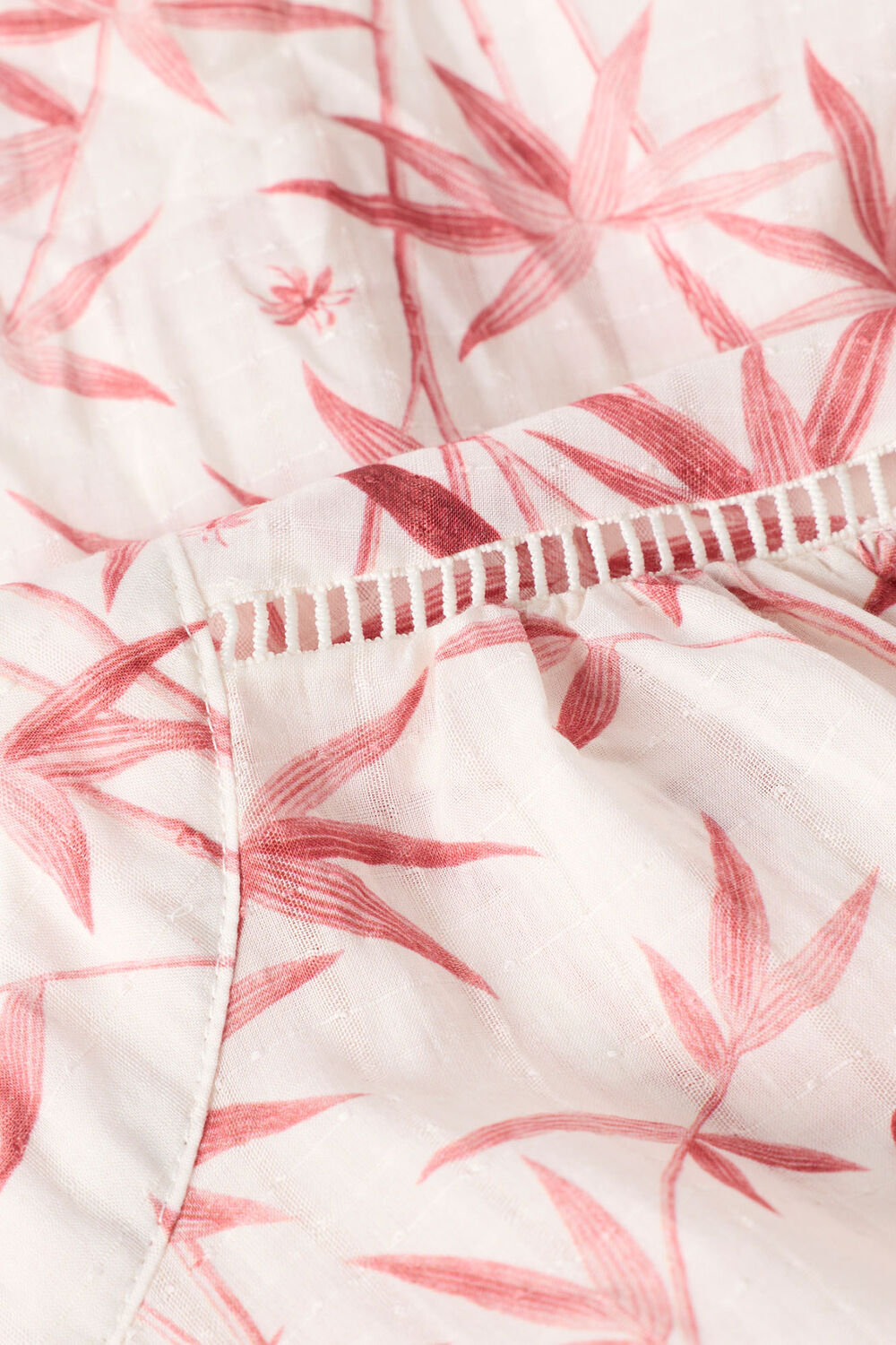 Pink Tropical Bird Textured Shirt