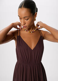 Cotton Maxi V Neck Sundress