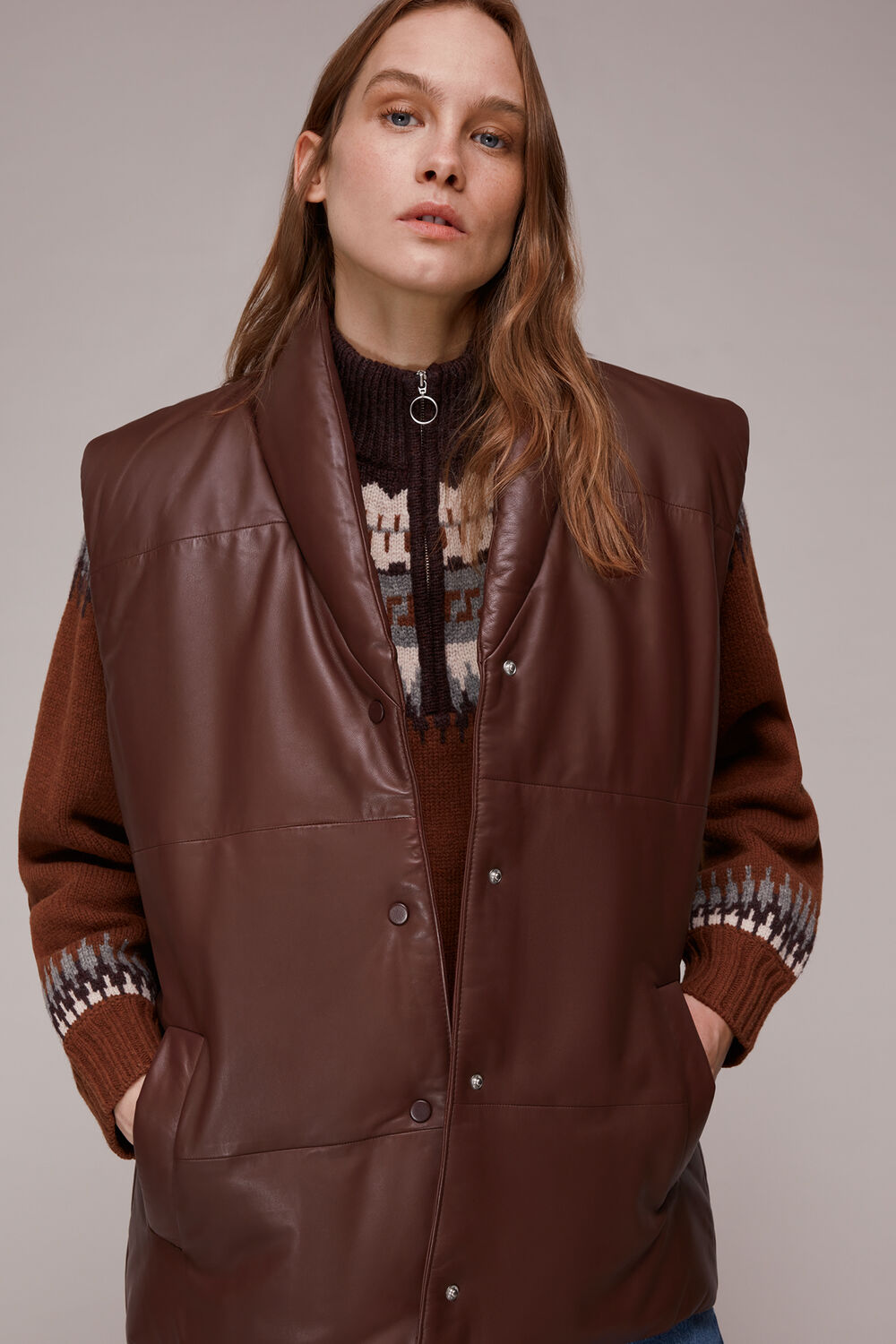 Raya Leather Gilet