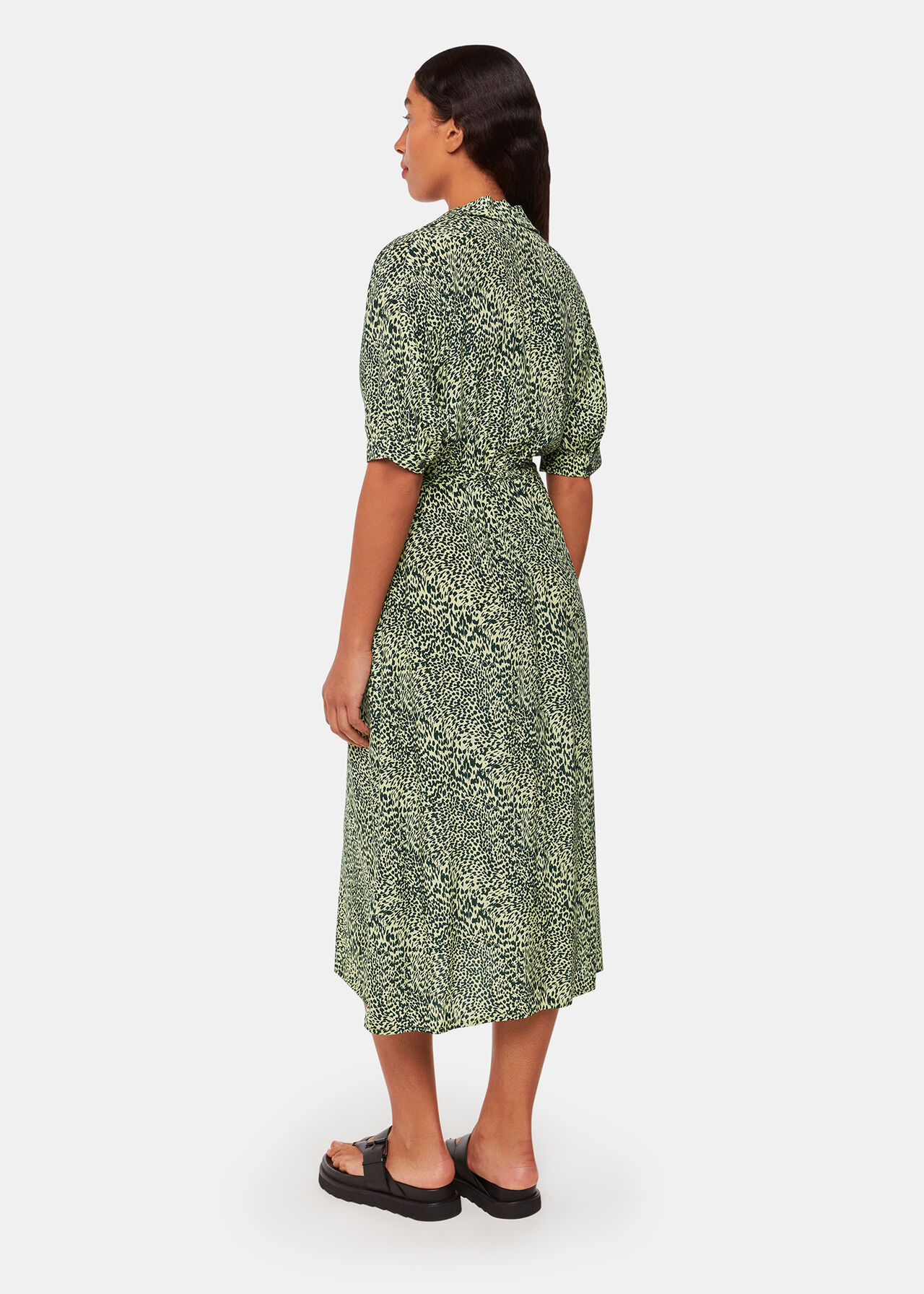 Diagonal Leopard Print Dress
