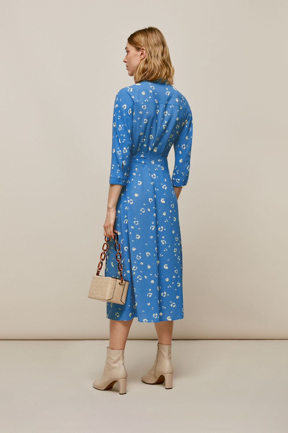 Watercolour Animal Dress Blue/Multi