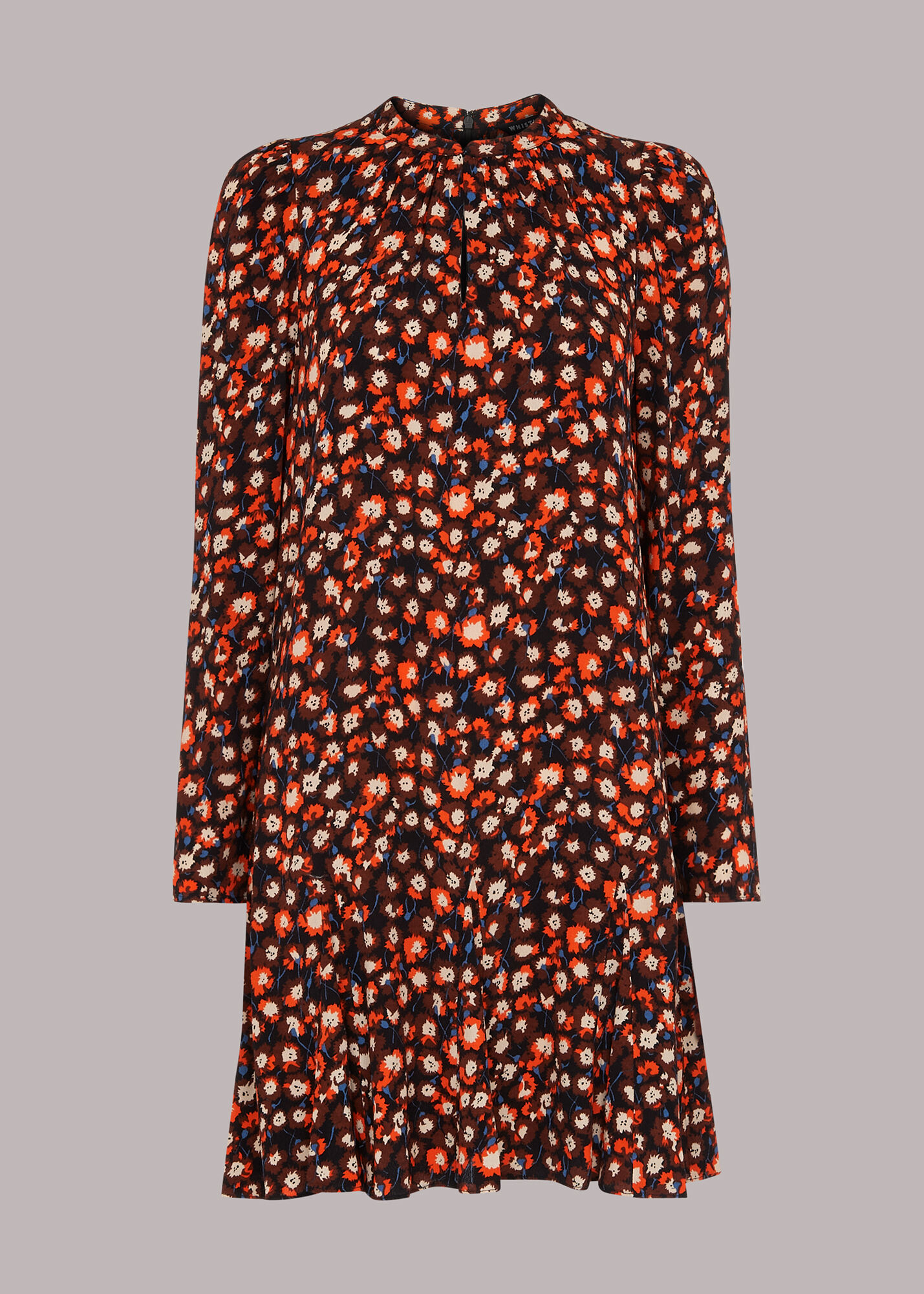 Ganni lindale crepe dress fiery red clearance