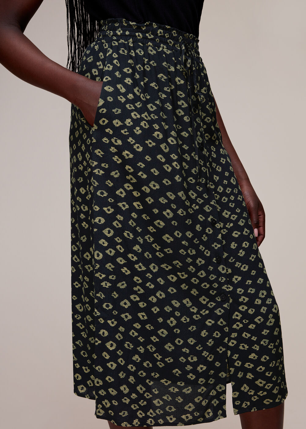Abstract Gem Print Skirt