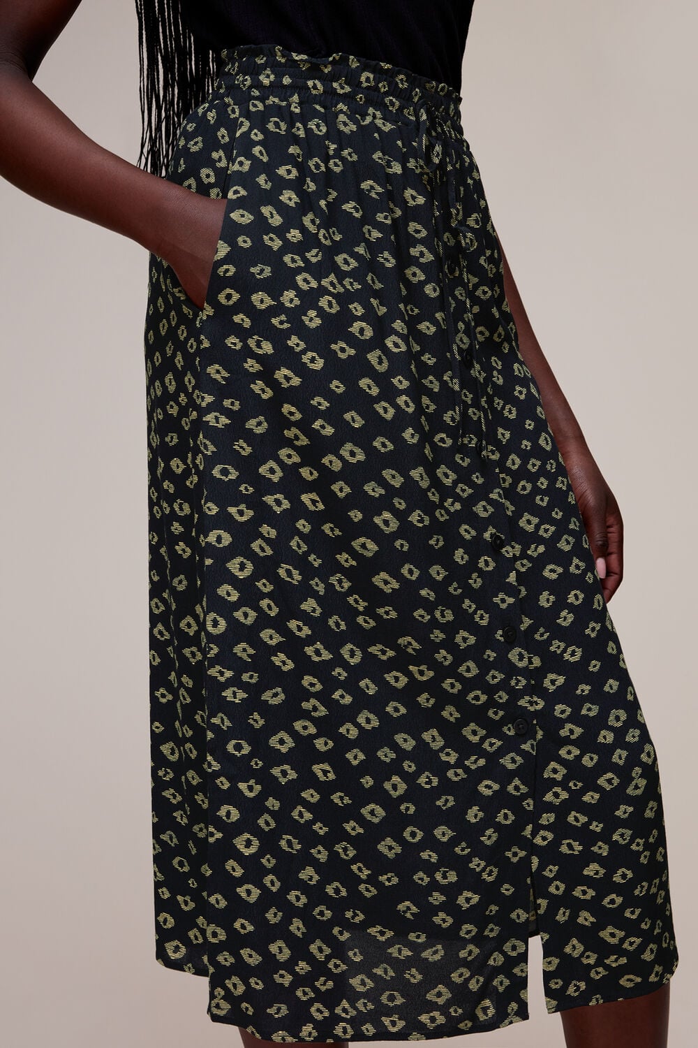 Abstract Gem Print Skirt