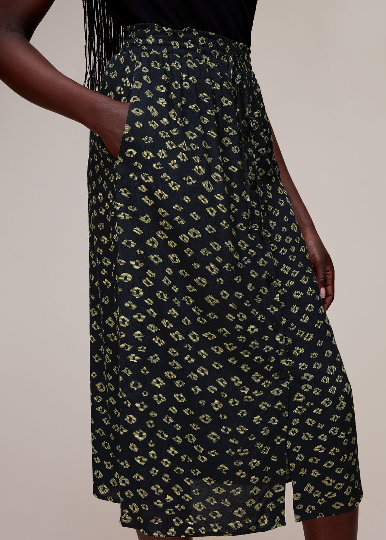 Abstract Gem Print Skirt