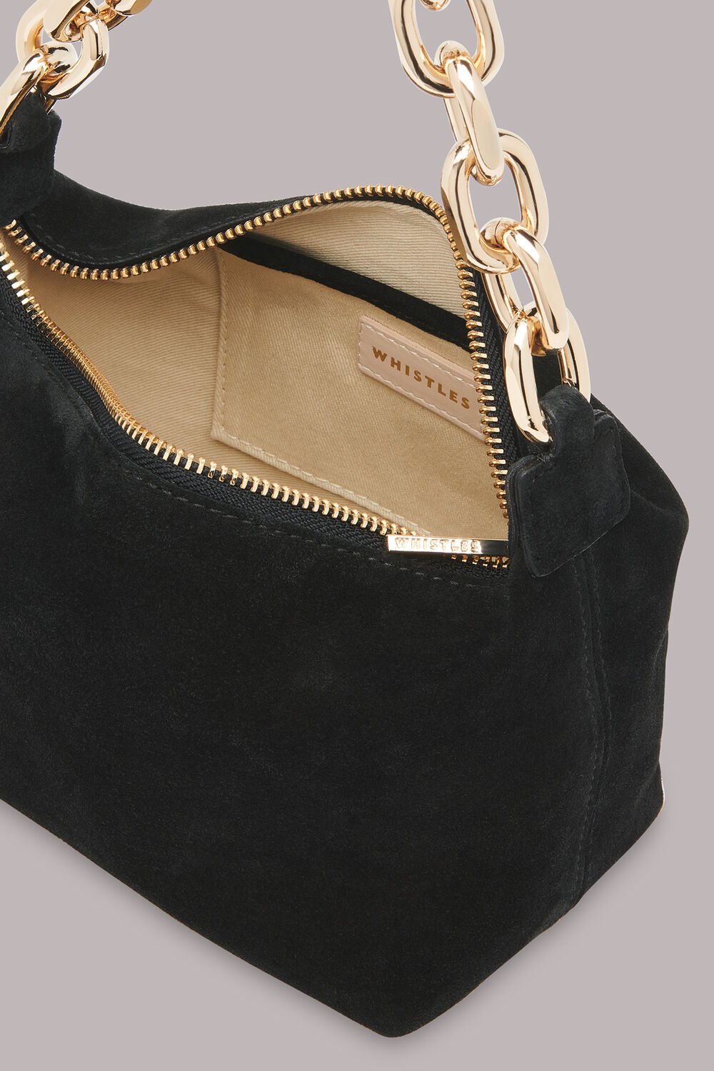 Naia Suede Chain Bag
