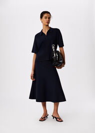 Knitted Ribbed Midi Skirt