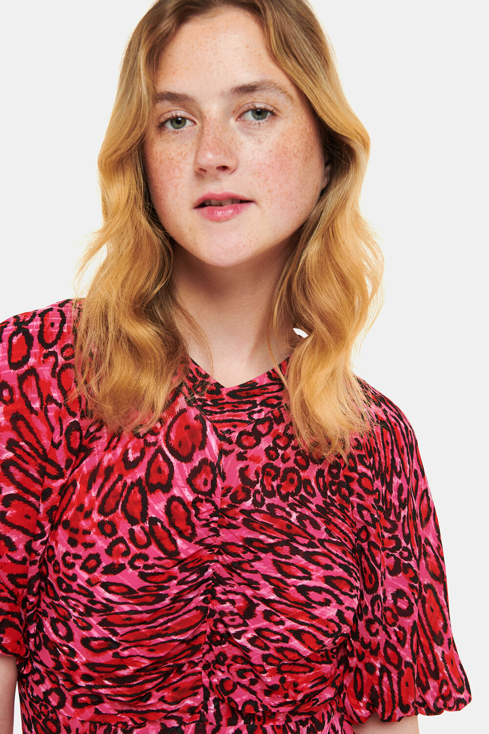 Waving Leopard Midi Dress
