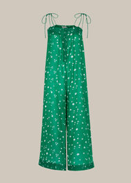 Primula Print Beach Jumpsuit Green/Multi