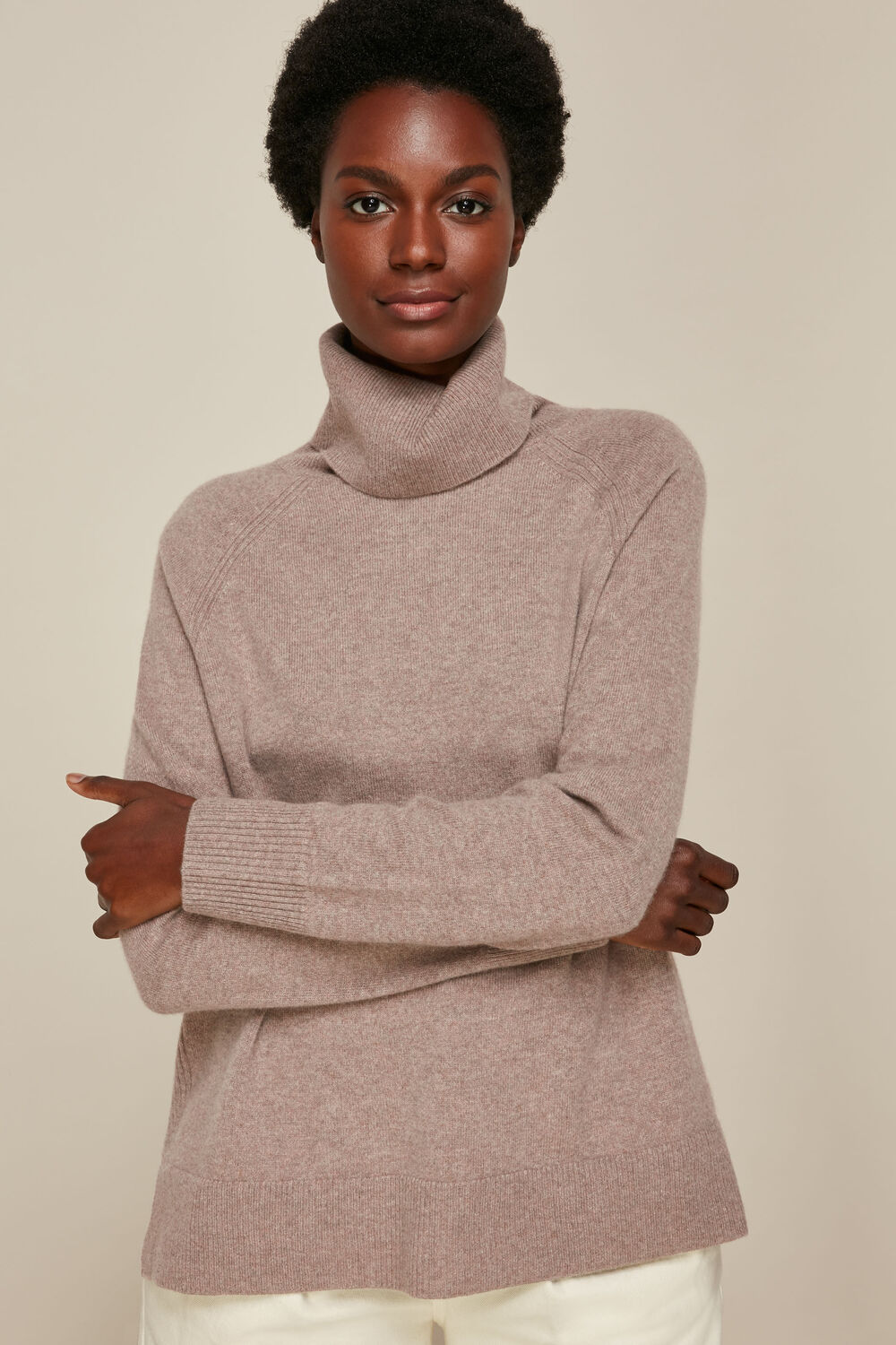 Cashmere Roll Neck Knit