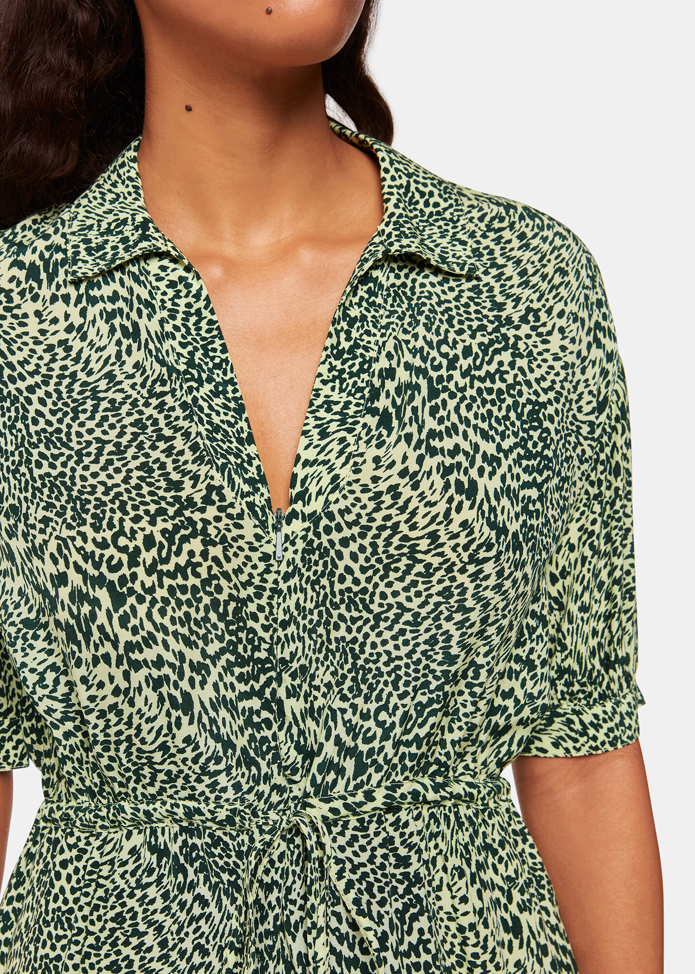 Leopard print string dress clearance
