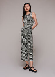 Triangle Checkerboard Jumpsuit