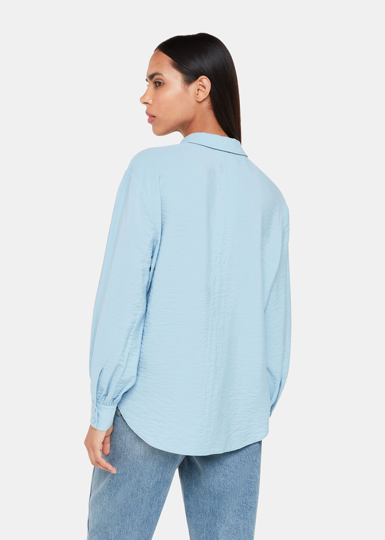 Pale Blue Nicky Relaxed Shirt | WHISTLES |