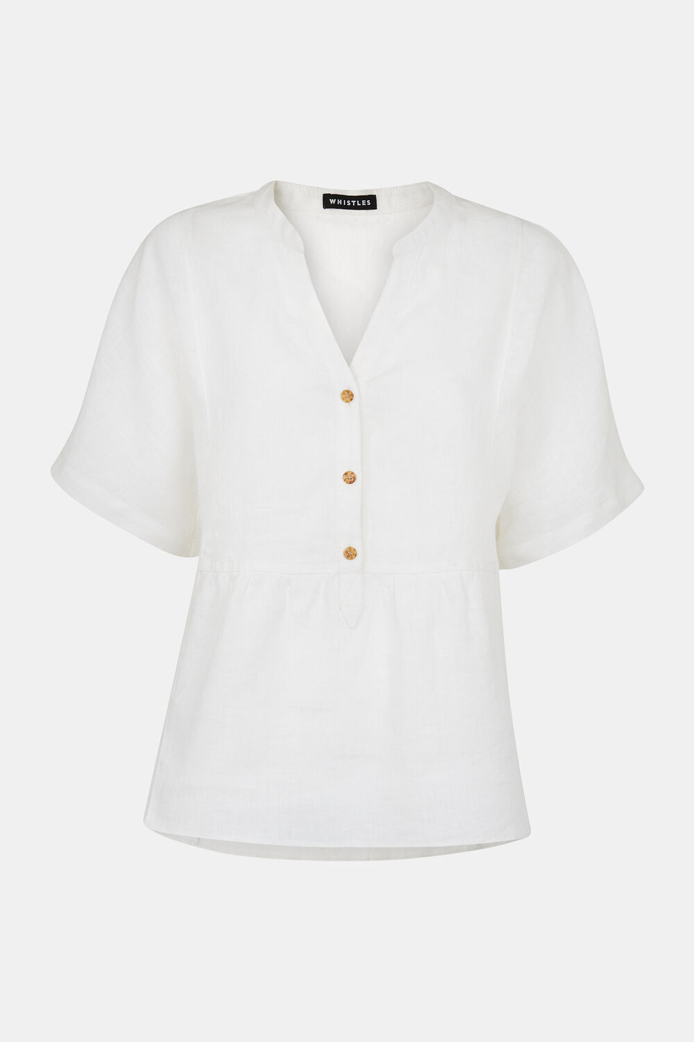 Hannah Linen Peplum Blouse