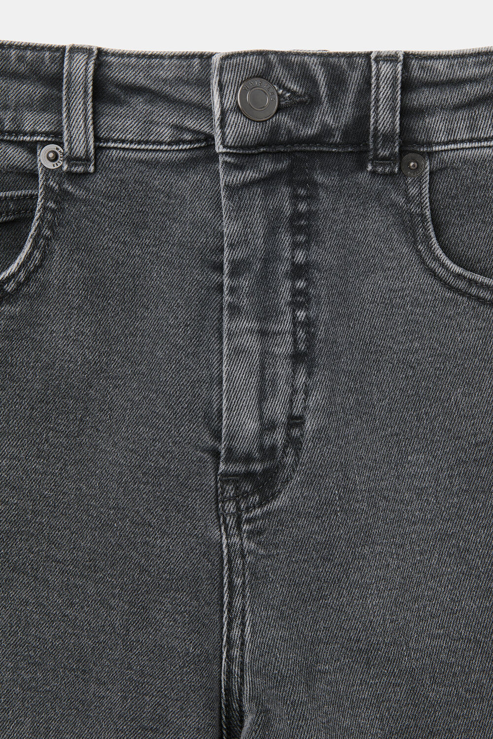 Grey Stretch Barrel Leg Jean