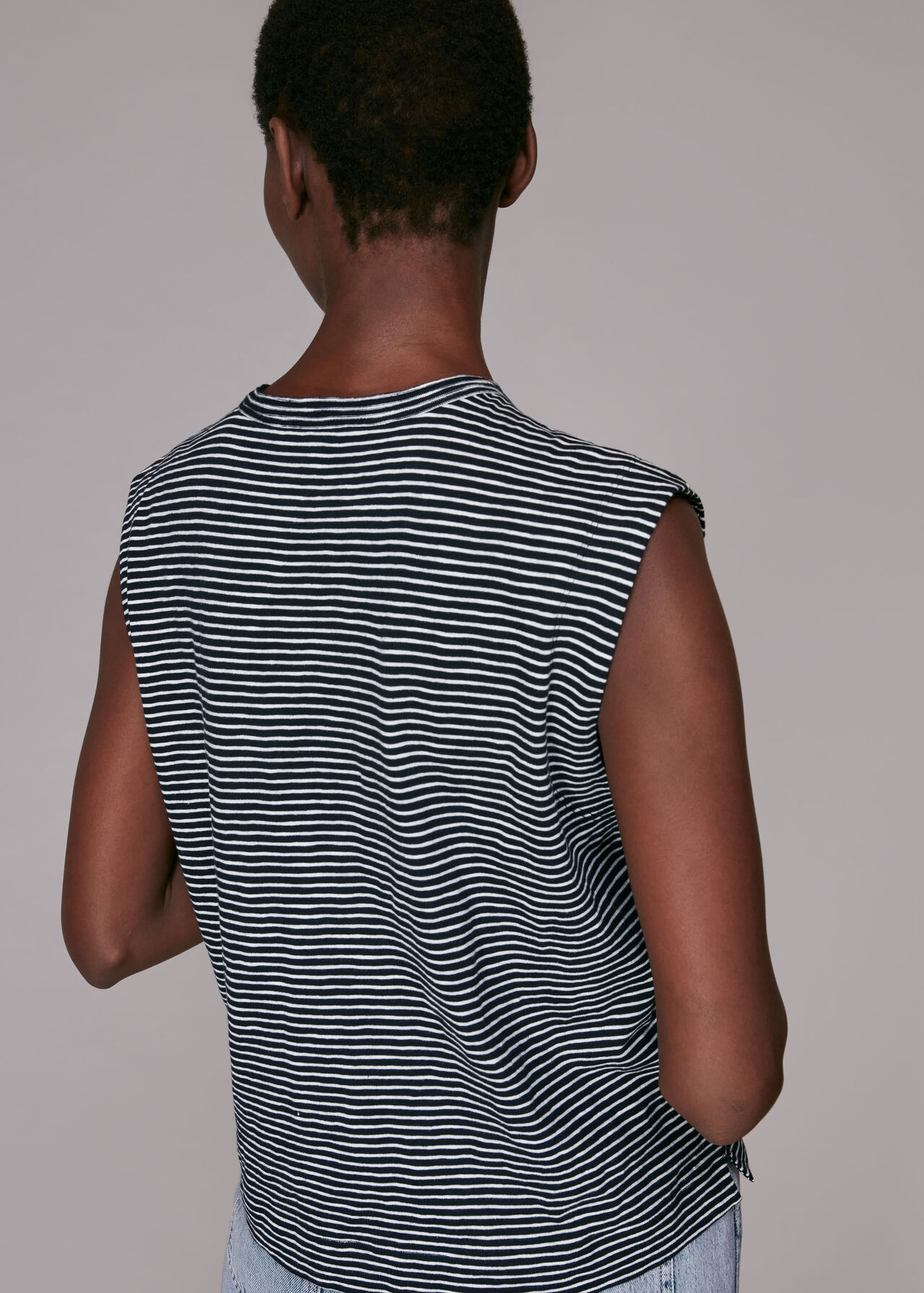 Stripe Muscle Vest Top