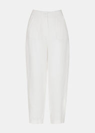 Linen Barrel Leg Trouser
