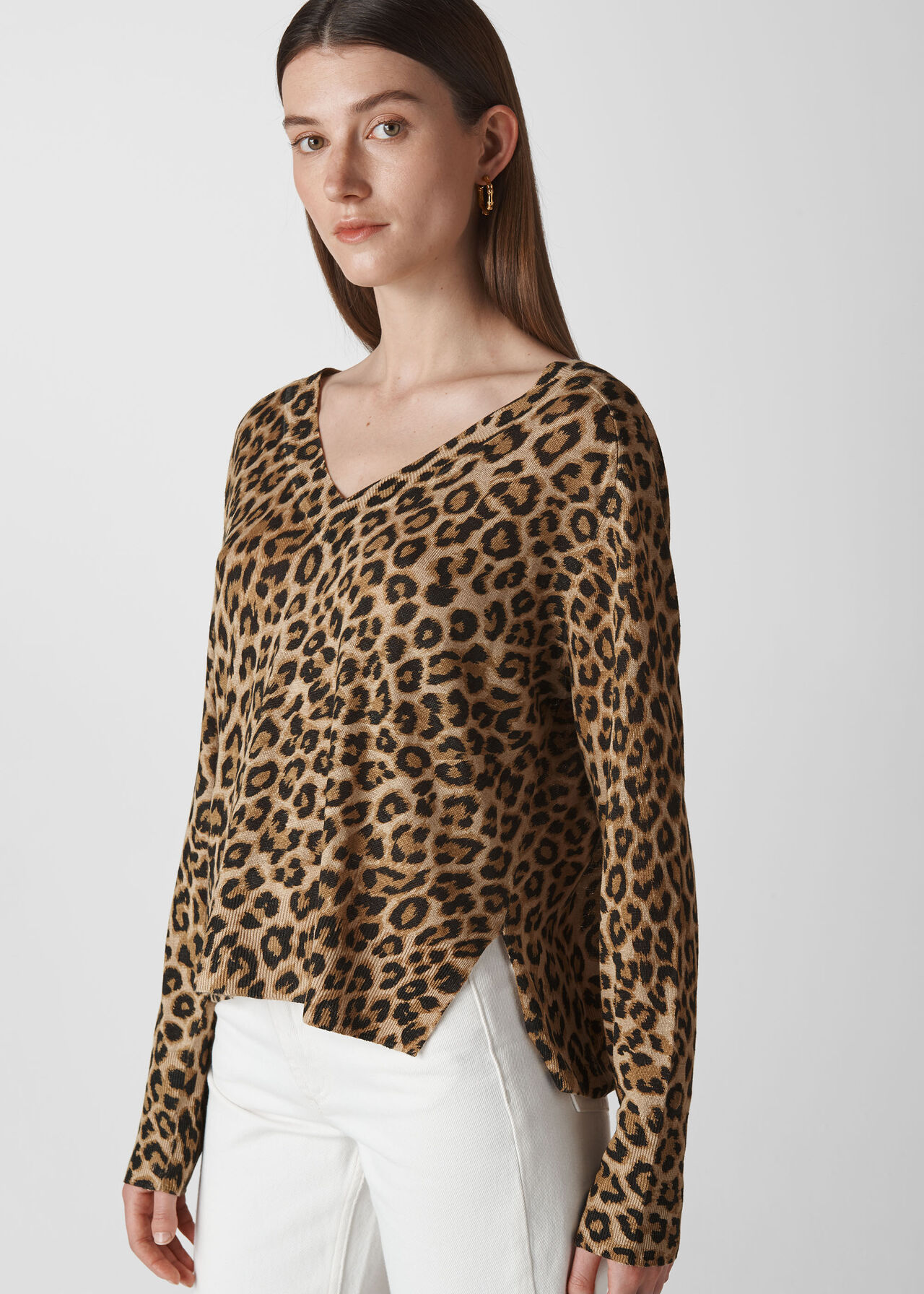 Leopard Print Linen Knit Leopard Print