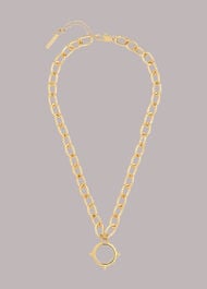 Circle Pendant Chain Necklace