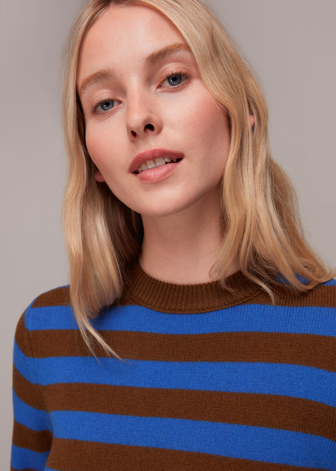 Blue/Multi Stripe Wool Jumper WHISTLES