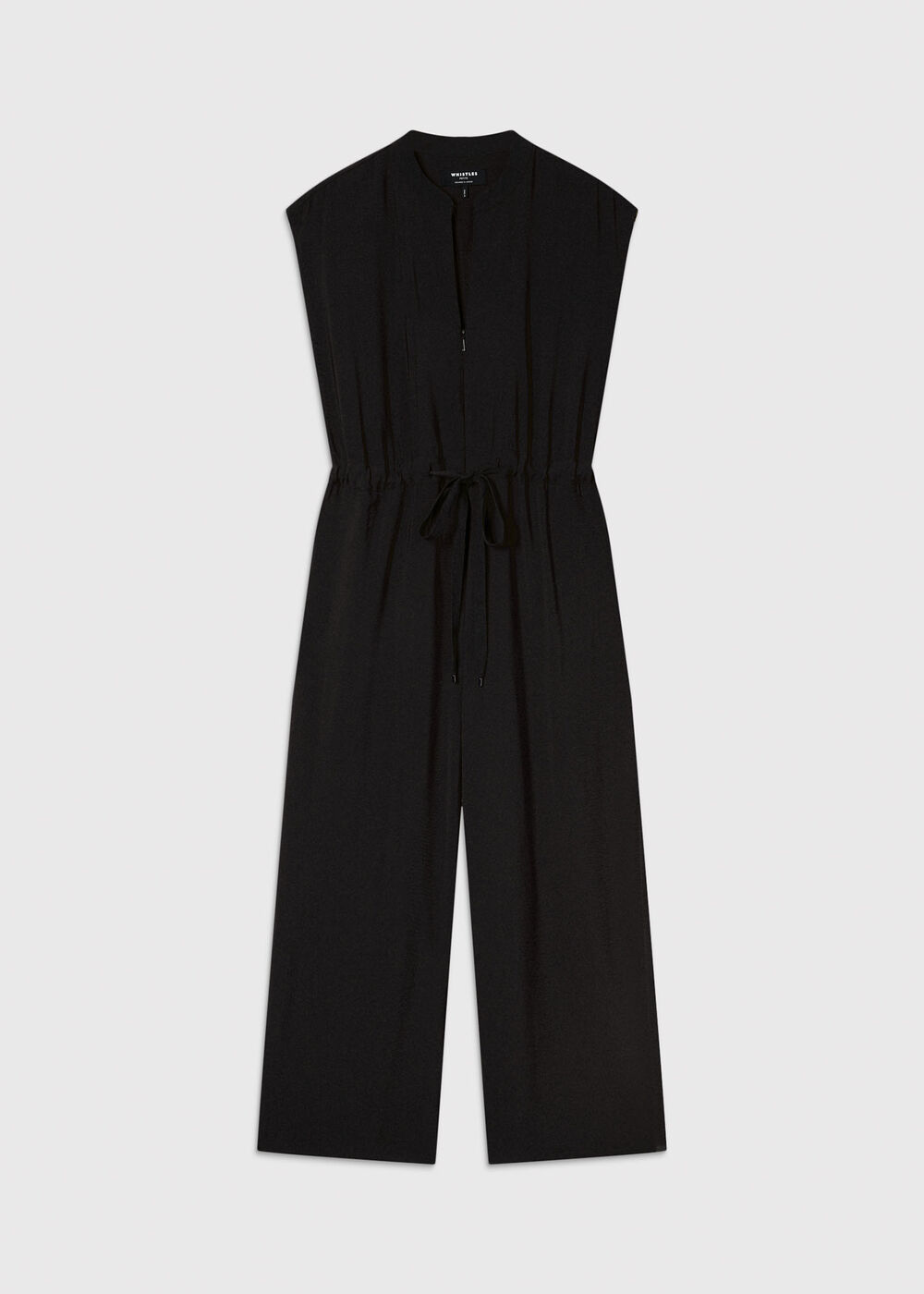 Petite Sleeveless Drawstring Jumpsuit