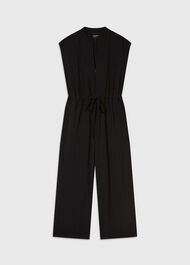 Petite Sleeveless Drawstring Jumpsuit