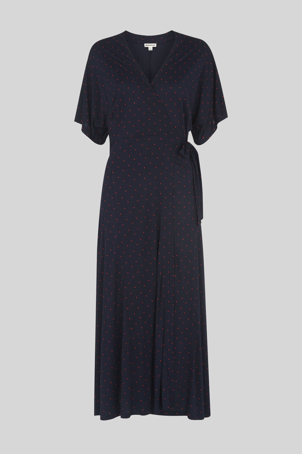 Spot Wrap Jersey Dress Navy/Multi