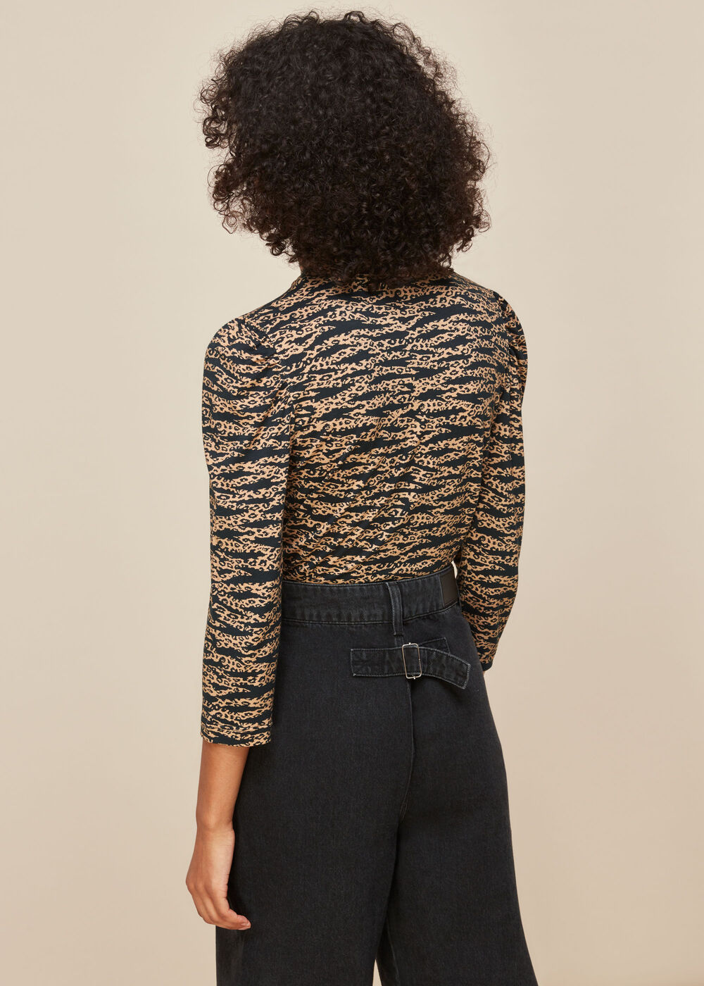 Tiger Leopard Print High Neck