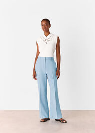Wool Blend Tailored Trouser