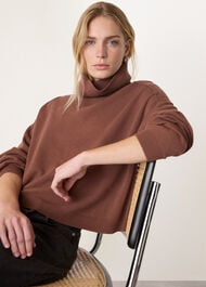 Wool Cowl Neck Knit Jumper