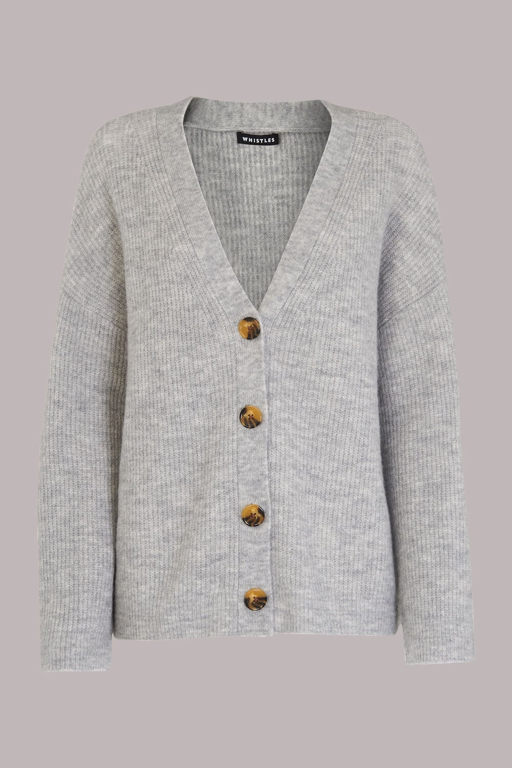 Easy Wool Mix Rib Cardigan