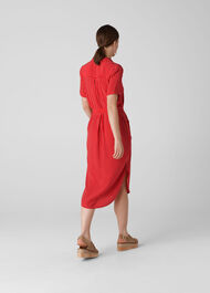 Montana Stripe Shirt Dress Red/Multi