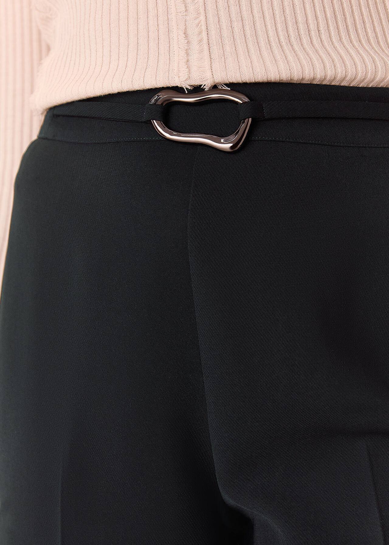 Corinna Belted Crepe Trouser