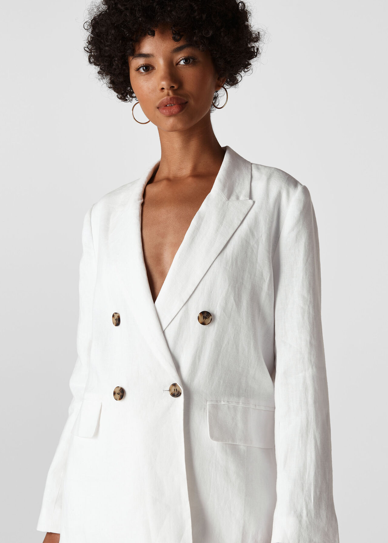 Linen Double Breasted Blazer