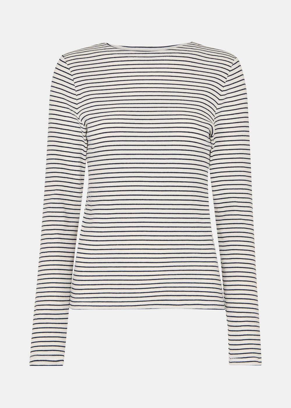 Stripe Detail High Neck Top