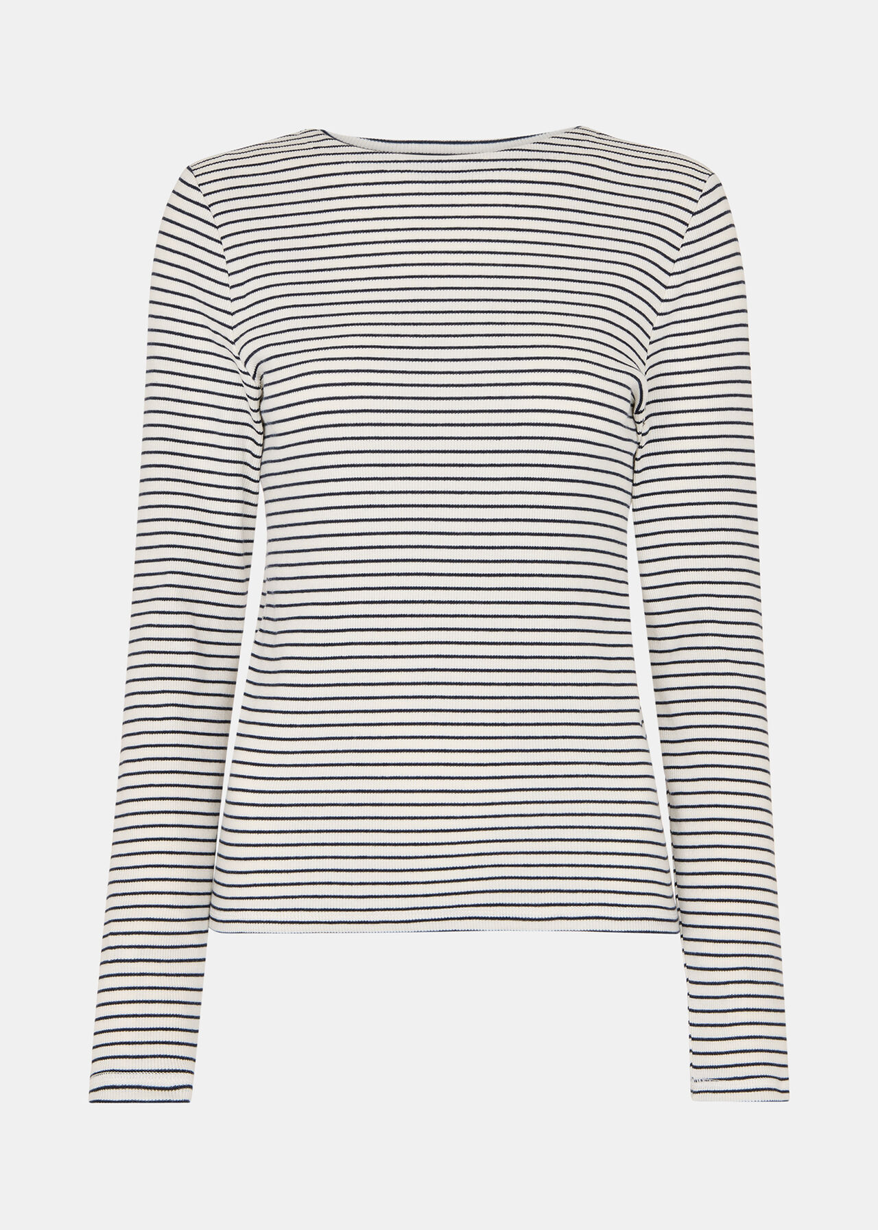 Stripe Detail High Neck Top