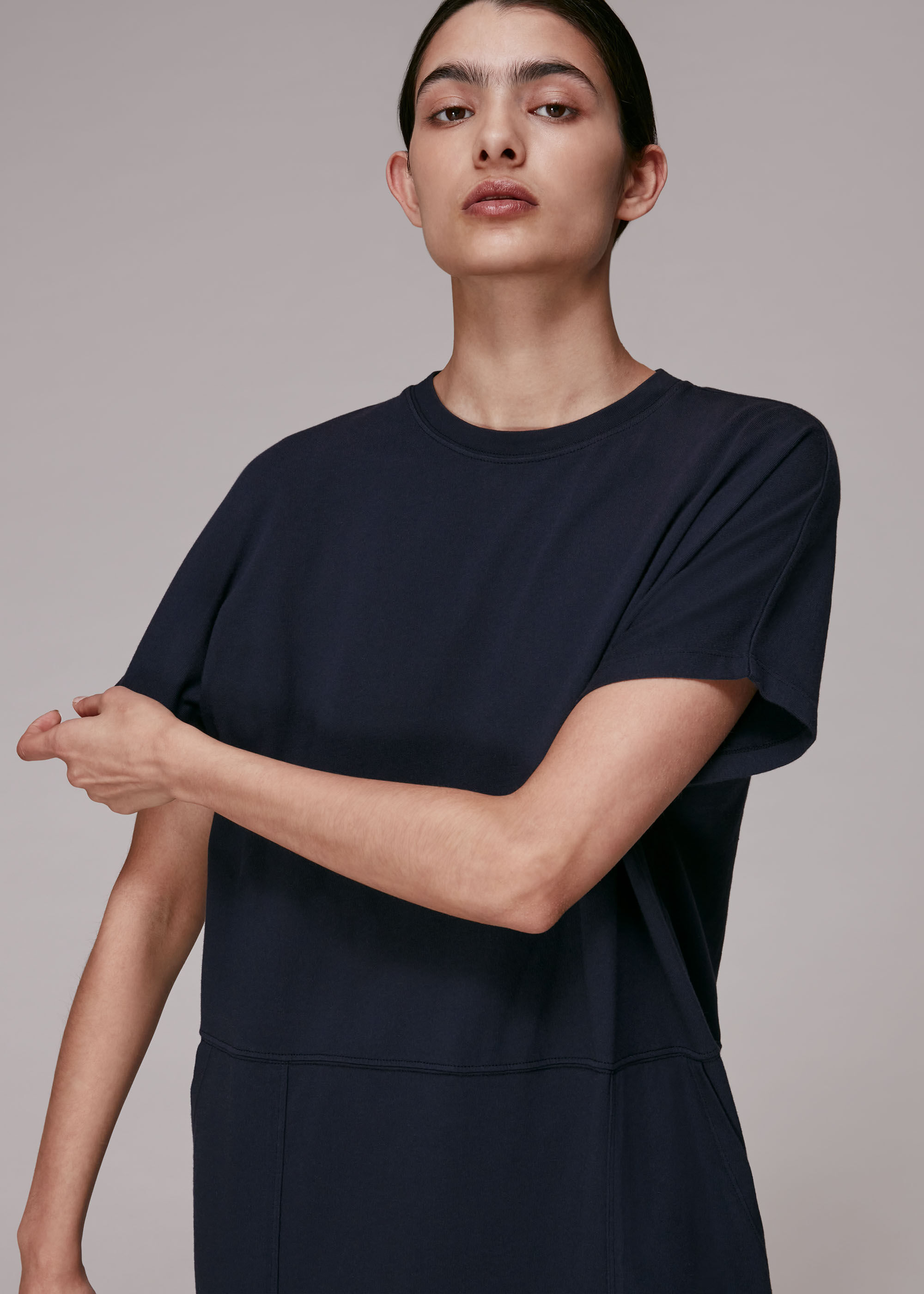 Whistles button detail jersey dress sale