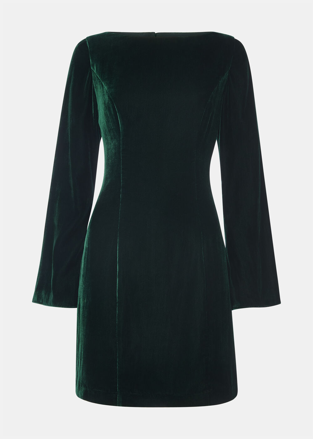 Petite Velvet Flare Sleeve Dress